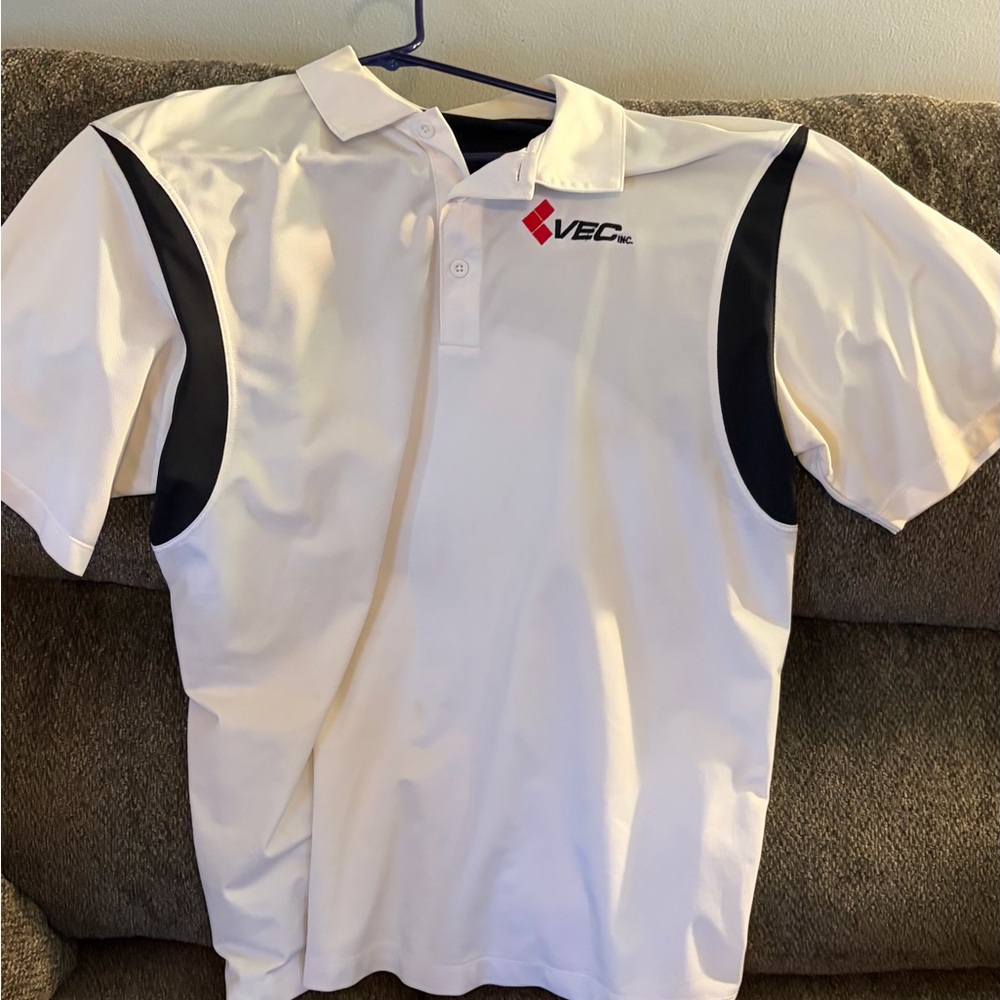 Sportelle White and Black Polo Shirt